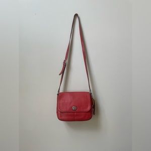 Coach Crossbody Red Leather Purse